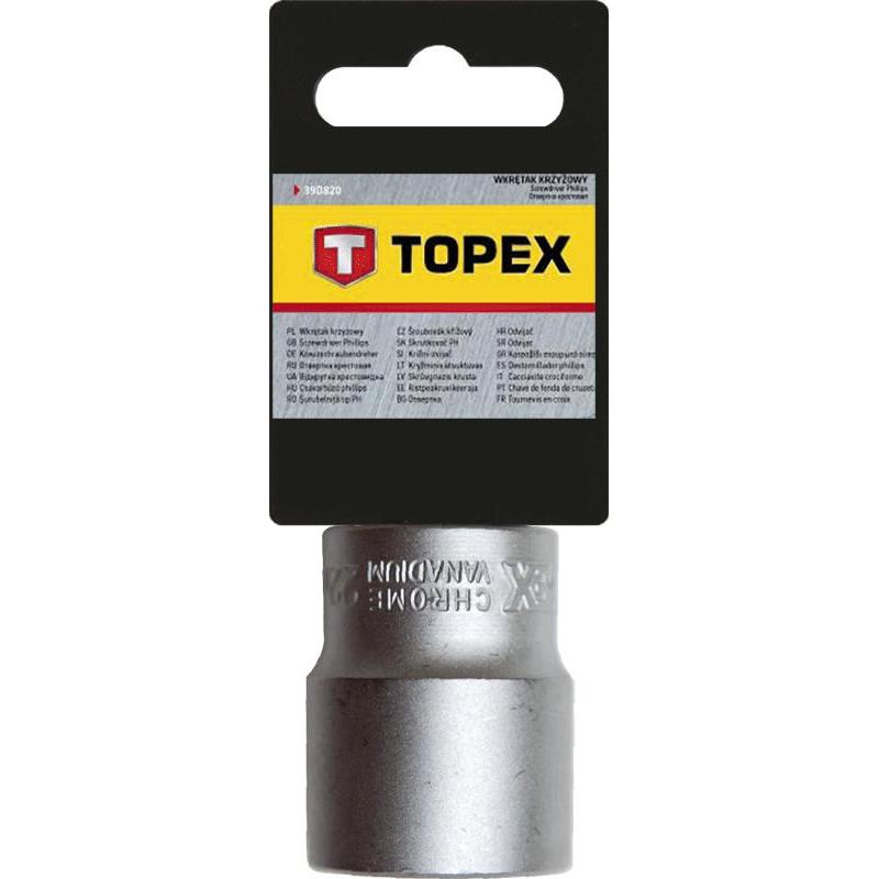 TOPEX Nasadka sześciokątna 1/2", 10 mm