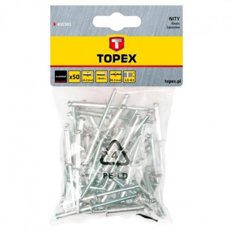 TOPEX Nity aluminiowe 3.2 x 8 mm, 50 szt.