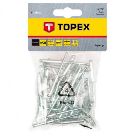 TOPEX Nity aluminiowe 4.8 x 10 mm, 50 szt.