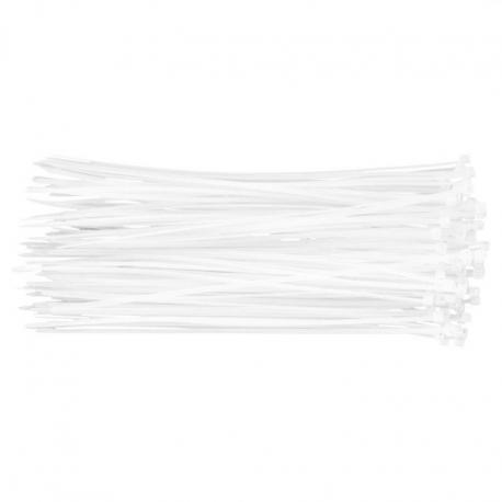 TOPEX Opaski zaciskowe 2.5 x 200 mm, 100 szt., białe