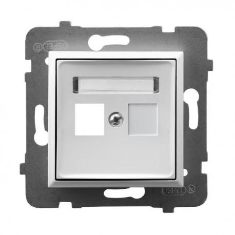 ARIA Obudowa gniazda pojedynczego typu Keystone prosta GPK-1U/p/00 BIAŁY