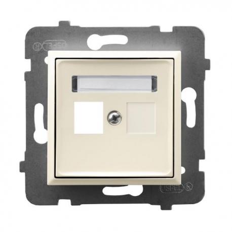 ARIA Obudowa gniazda pojedynczego typu Keystone prosta GPK-1U/p/27 ECRU