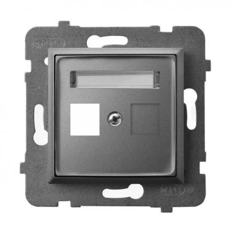 ARIA Obudowa gniazda pojedynczego typu Keystone prosta GPK-1U/p/70 SZARY MAT