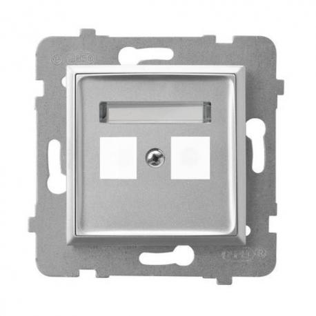ARIA Obudowa gniazda podwójnego typu Keystone prosta GPK-2U/p/18 SREBRO