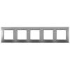 ARIA Srebro, Ramka do łączników IP44, 5-krotna (RH-5U/18) Ospel