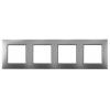 ARIA Srebro, Ramka do łączników IP44, 4-krotna (RH-4U/18) Ospel