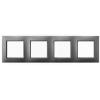 ARIA Szary mat, Ramka do łączników IP44, 4-krotna (RH-4U/70) Ospel