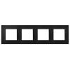 ARIA, Aluminium+PC 4mm, Szczotkowany antracyt, Ramka 4-krotna (R-4UAC/64/25) Ospel