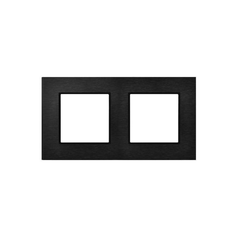 ARIA, Aluminium+PC 4mm, Szczotkowany antracyt, Ramka 2-krotna (R-2UAC/64/25) Ospel