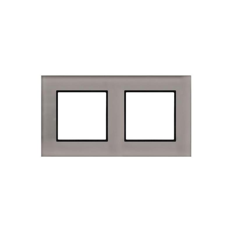 ARIA, Szkło+PC 4mm, Szare szkło, Ramka 2-krotna (R-2UGC/41/25) Ospel