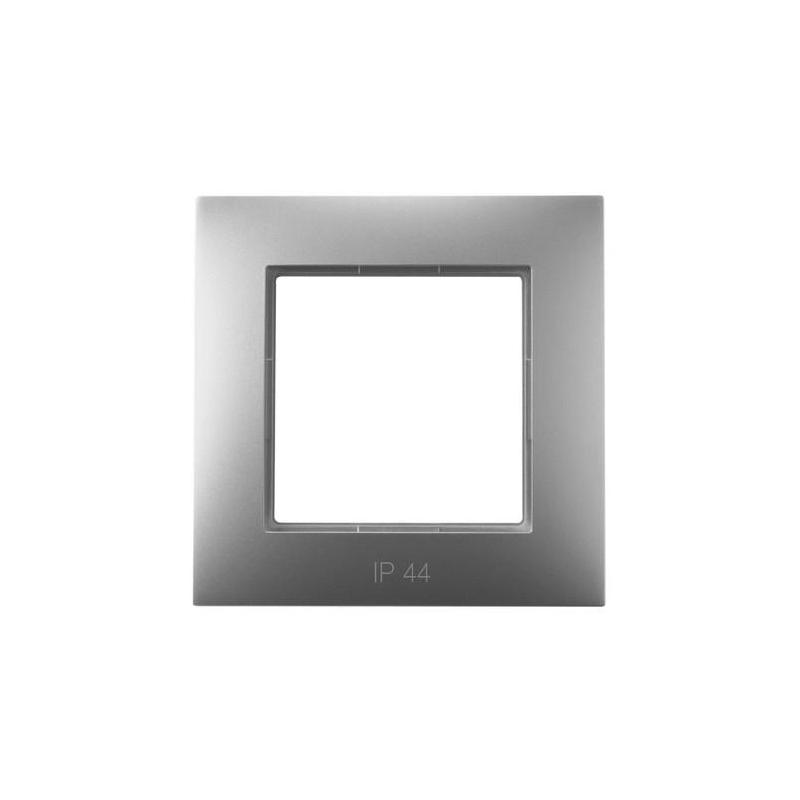 ARIA Srebro, Ramka do łączników IP44, 1-krotna (RH-1U/18) Ospel