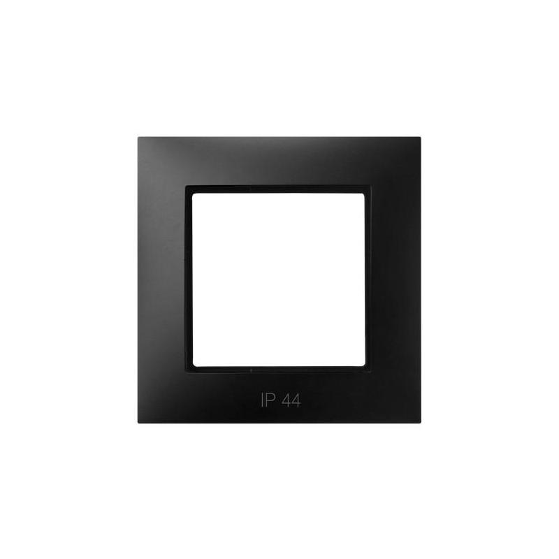 ARIA Czarny metalik, Ramka do łączników IP44, 1-krotna (RH-1U/33) Ospel