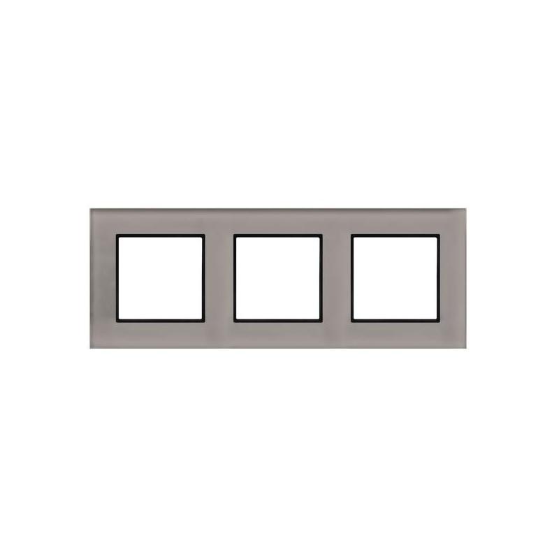 ARIA, Szkło+PC 4mm, Szare szkło, Ramka 3-krotna (R-3UGC/41/25) Ospel