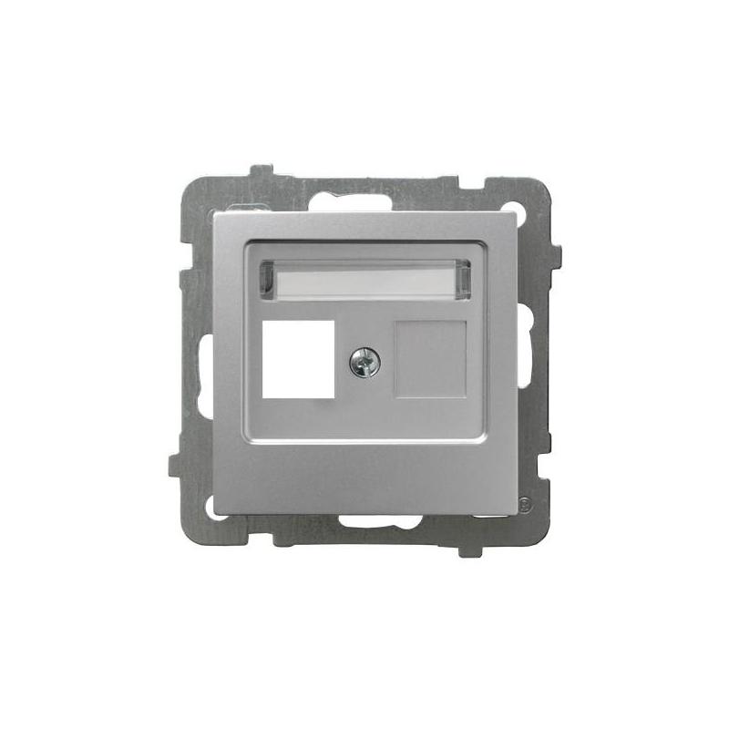 AS Srebro, Gniazdo komputerowe 1-krotne proste bez modułu (GPK-1G/p/18) Ospel