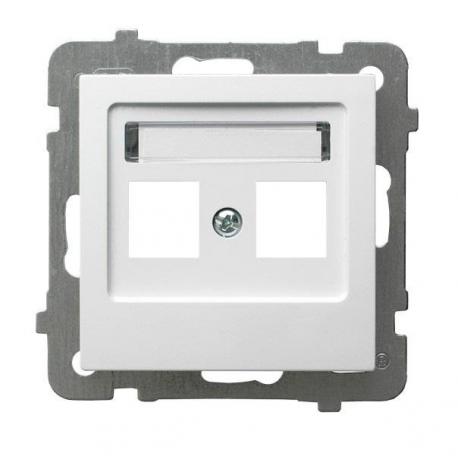AS Obudowa gniazda podwójnego typu Keystone prosta GPK-2G/p/00 BIAŁY