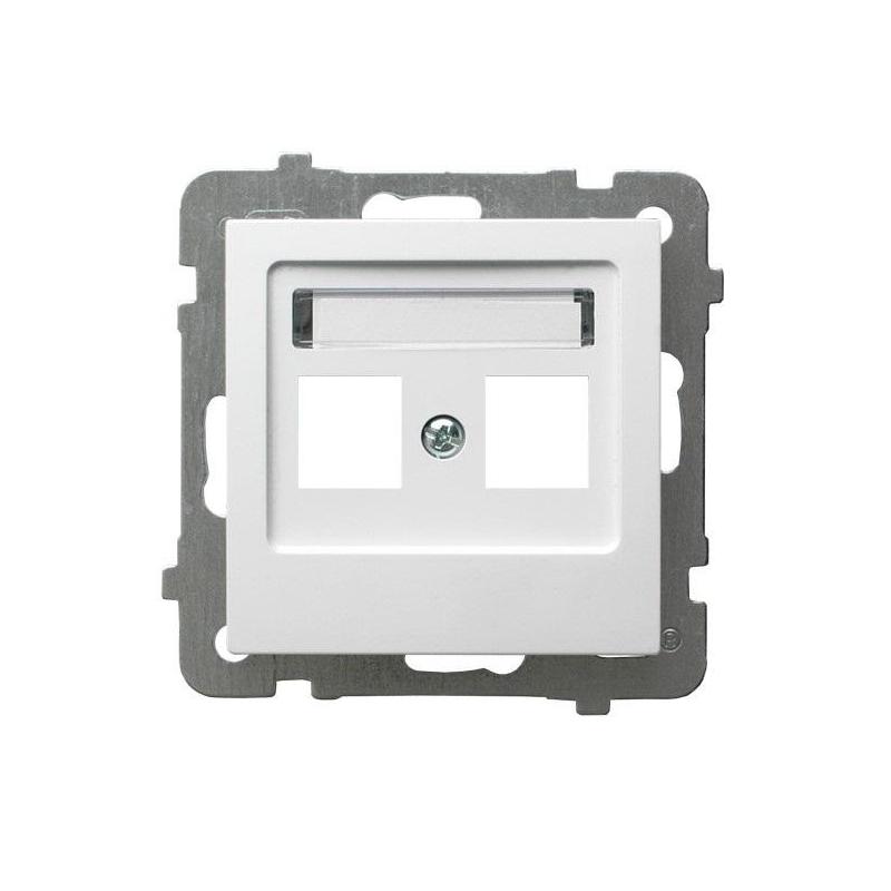 AS Biały, Gniazdo komputerowe 2-krotne proste bez modułów (GPK-2G/p/00) Ospel