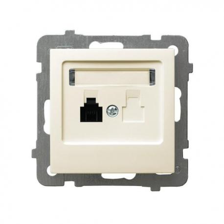 AS Gniazdo telefoniczne pojedyncze GPT-1G/m/27 ECRU