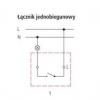 GAZELA Łącznik jednobiegunowy ŁP-1J/m/18/23 SREBRO/TYTAN