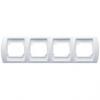 GAZELA Biały, Ramka 4-krotna pozioma (R-4JH/00) Ospel