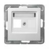 IMPRESJA Biały, Gniazdo komputerowe 1-krotne proste bez modułu (GPK-1Y/p/00) Ospel