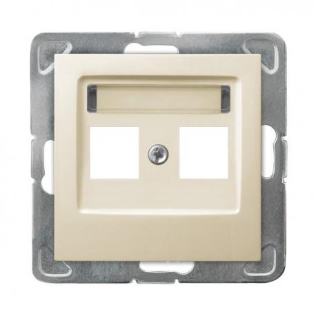 IMPRESJA Obudowa gniazda podwójnego typu Keystone prosta GPK-2Y/p/27 ECRU