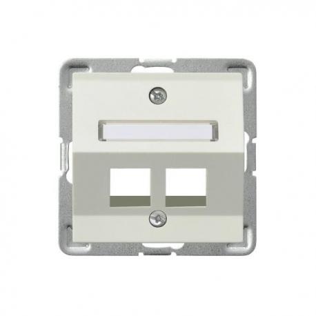 IMPRESJA Obudowa gniazda podwójnego typu Keystone skośna GPK-2YS/p/27 ECRU