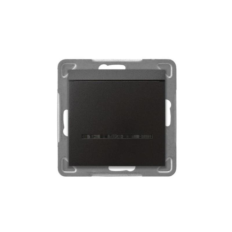 IMPRESJA Antracyt, Elektronika - Łącznik hotelowy z podśw. niebieskim (ŁP-15YS/m/50) Ospel