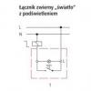 IMPRESJA Łącznik zwierny "światło" z podświetleniem pomarańczowym ŁP-5YS/m/27 ECRU