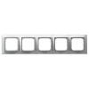 IMPRESJA Srebro, Ramka do łączników IP44, 5-krotna (RH-5Y/18) Ospel