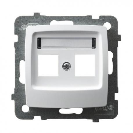 KARO Obudowa gniazda podwójnego typu Keystone prosta GPK-2S/p/00 BIAŁY