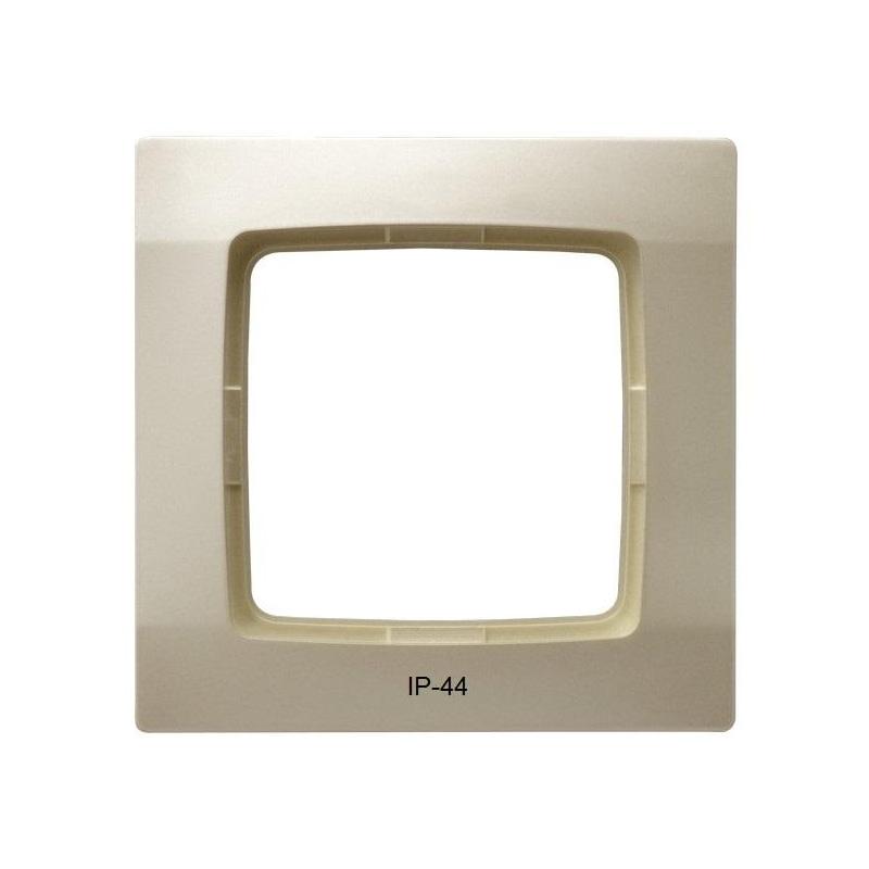 KARO Ecru perłowy, Ramka do łączników IP44, 1-krotna (RH-1S/42) Ospel