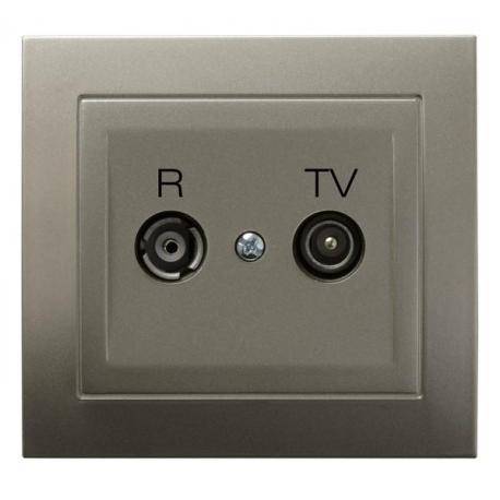 KIER Gniazdo RTV przelotowe 10-dB GPA-10WP/45 SATYNA LIGHT
