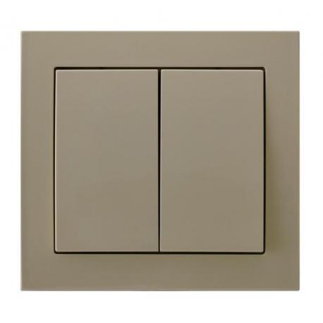 KIER Łącznik dwugrupowy świecznikowy ŁP-2W/01 BEŻOWY