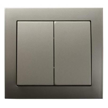 KIER Łącznik dwugrupowy świecznikowy ŁP-2W/45 SATYNA LIGHT