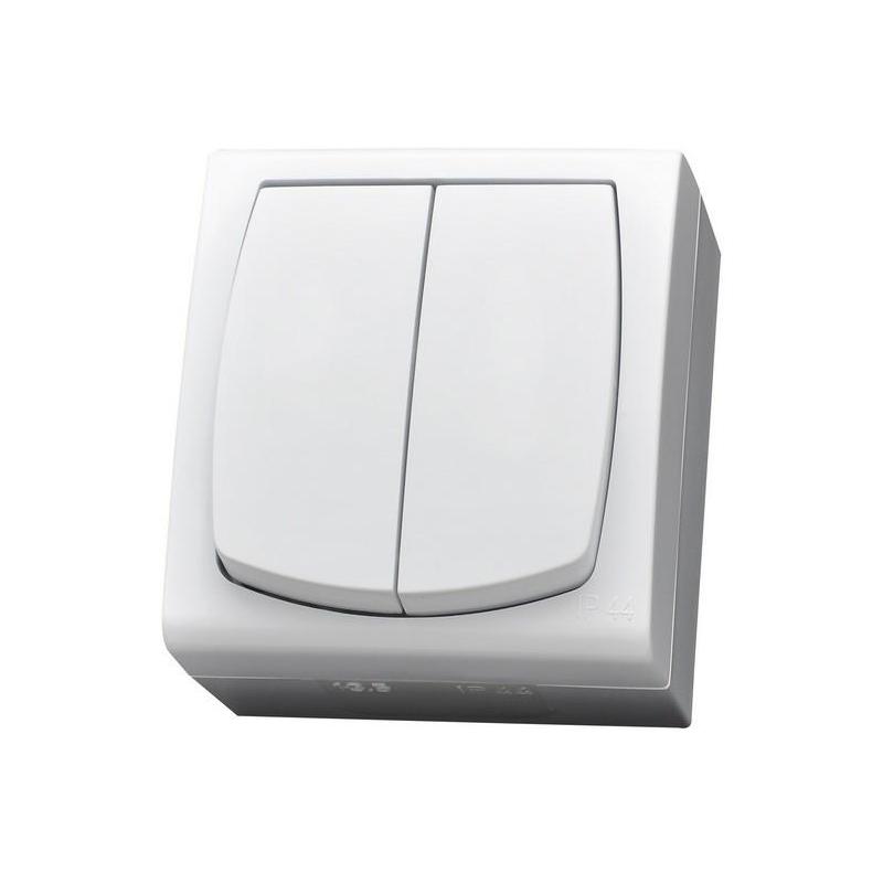 MADERA Biały, Łącznik dwugrupowy, świecznikowy (ŁNH-2N/00) Ospel