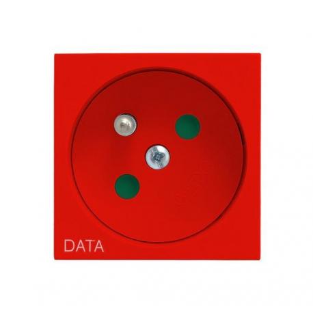 OSPEL45 Gniazdo pojedyncze z uziemieniem DATA z przesłonami torów prądowych GK-1ZDP/22 CZERWONY