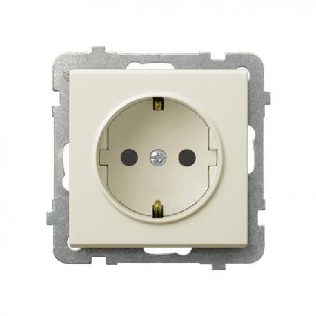 SONATA Gniazdo pojedyncze z uziemieniem schuko GP-1RS/m/27 ECRU