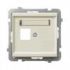 SONATA Ecru, Gniazdo komputerowe 1-krotne proste bez modułu (GPK-1R/p/27) Ospel