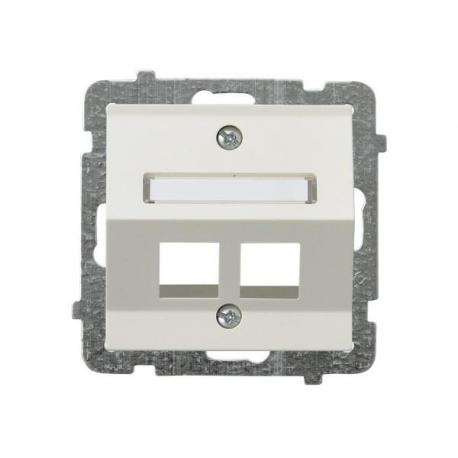 SONATA Obudowa gniazda podwójnego typu Keystone skośna GPK-2RS/p/27 ECRU