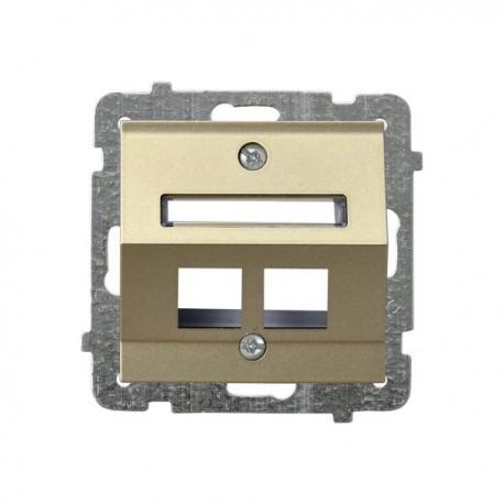 SONATA Obudowa gniazda podwójnego typu Keystone skośna GPK-2RS/p/39 SZAMPAŃSKI ZŁOTY