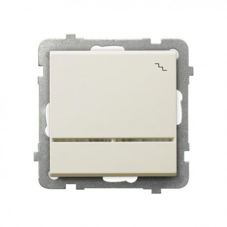 SONATA Łącznik schodowy z podświetleniem pomarańczowym ŁP-3RS/m/27 ECRU