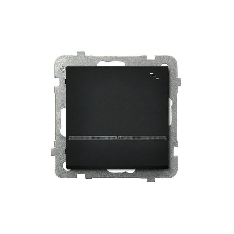 SONATA Czarny metalik, Łącznik schodowy z podśw. niebieskim (ŁP-3RS/m/33) Ospel