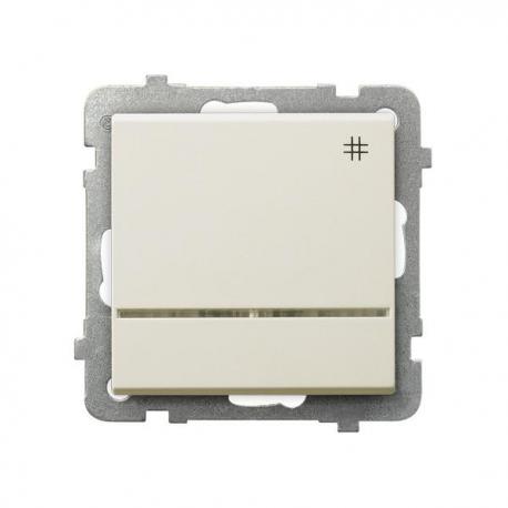 SONATA Łącznik krzyżowy z podświetleniem pomarańczowym ŁP-4RS/m/27 ECRU