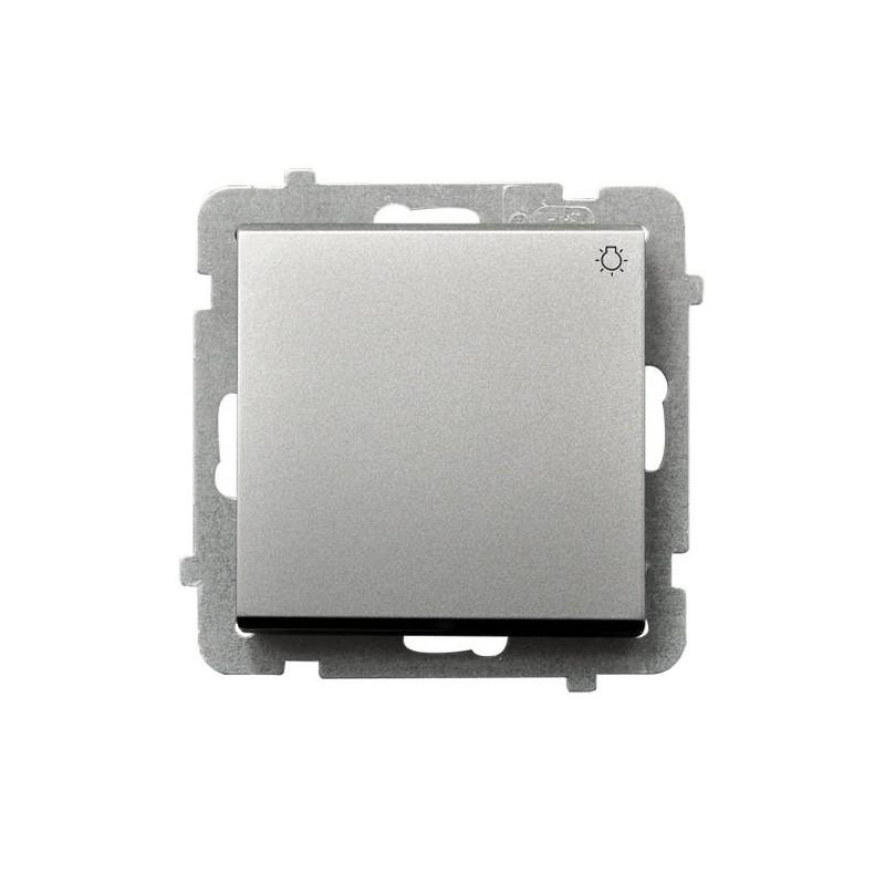 SONATA Srebro mat, Łącznik zwierny światło (ŁP-5R/m/38) Ospel