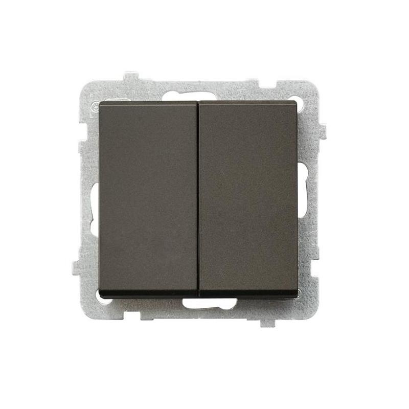 SONATA Czekoladowy metalik, Łącznik schodowy + jednobiegunowy (ŁP-9R/m/40) Ospel