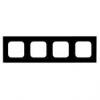 SONATA, Szkło 6mm, Czarne szkło, Ramka 4-krotna (R-4RG/32) Ospel