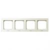 SONATA Ecru, Ramka do łączników IP44, 4-krotna (RH-4R/27) Ospel