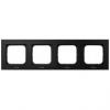 SONATA Czarny metalik, Ramka do łączników IP44, 4-krotna (RH-4R/33) Ospel