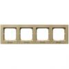 SONATA Szampański złoty, Ramka do łączników IP44, 4-krotna (RH-4R/39) Ospel