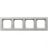 SONATA Srebro mat, Ramka 4-krotna (R-4R/38) Ospel